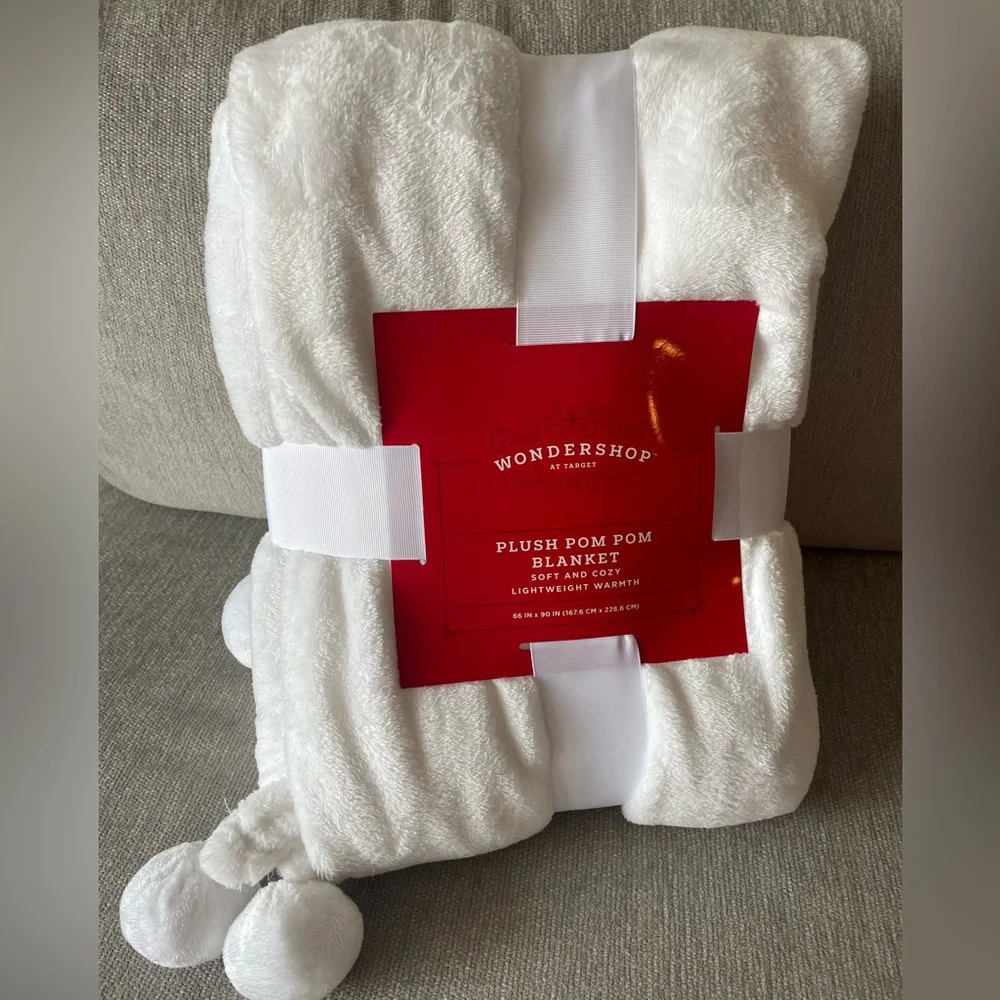 Twin Pompom White Blanket Target Wondershop